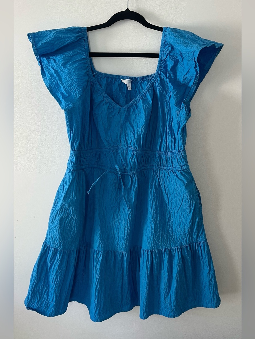 Women’s XL Blue Short Sleeve Sundress- With Pockets!!